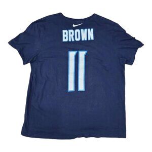 Nike Tennessee Titans AJ Brown Navy Blue T-Shirt Size 2XL